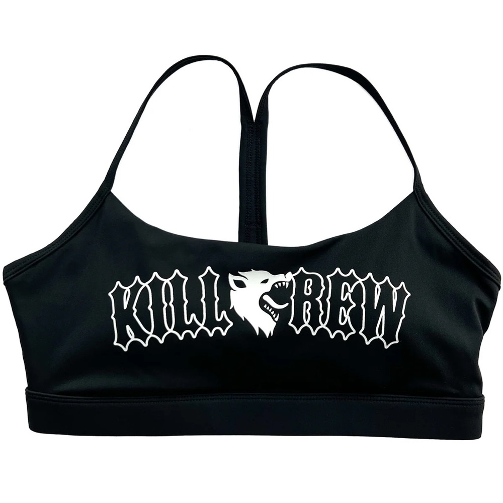 Kill Crew Wolf Black Sports Bra size Medium